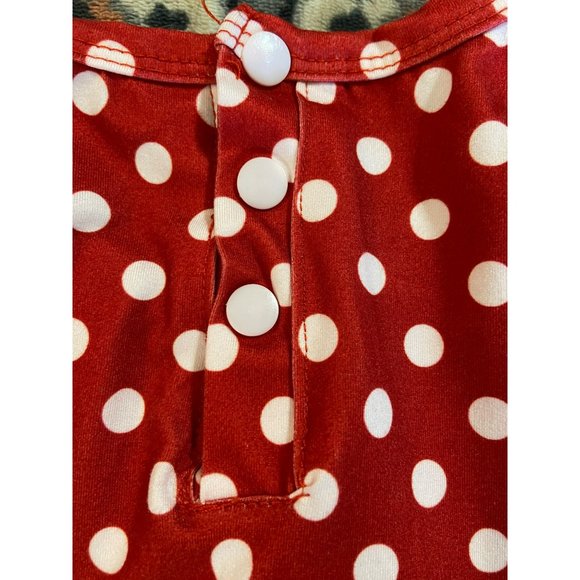 Sunflower Red White Polka Dots Size Small 2T Lace One Piece Romper - Picture 7 of 8